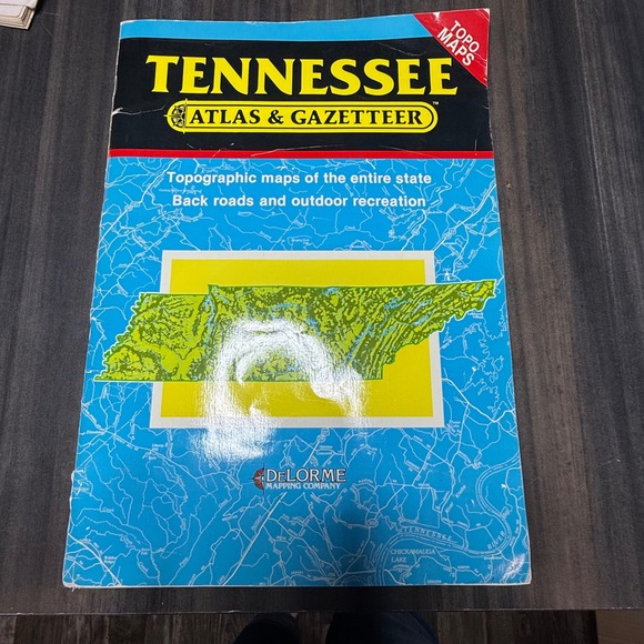 DeLorme‎ Tennessee Atlas & Gazetteer Topo Maps Backroads Outdoor Recreation - Picture 1 of 4